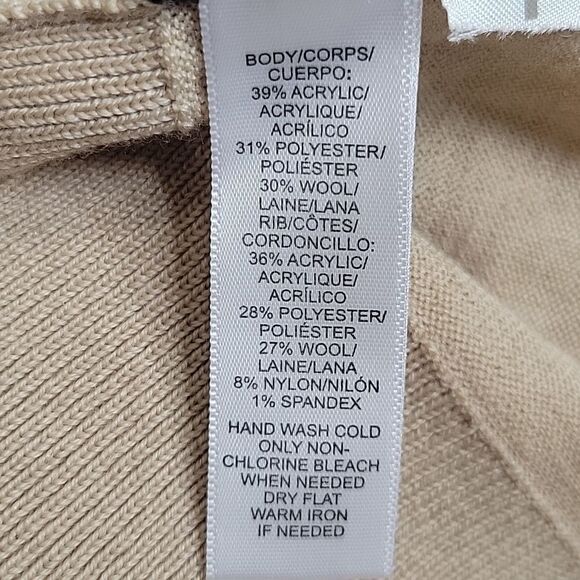 LOFT Tan Cardigan with Black Lace Bodice Size XS - Picture 9 of 9